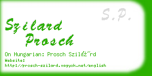 szilard prosch business card